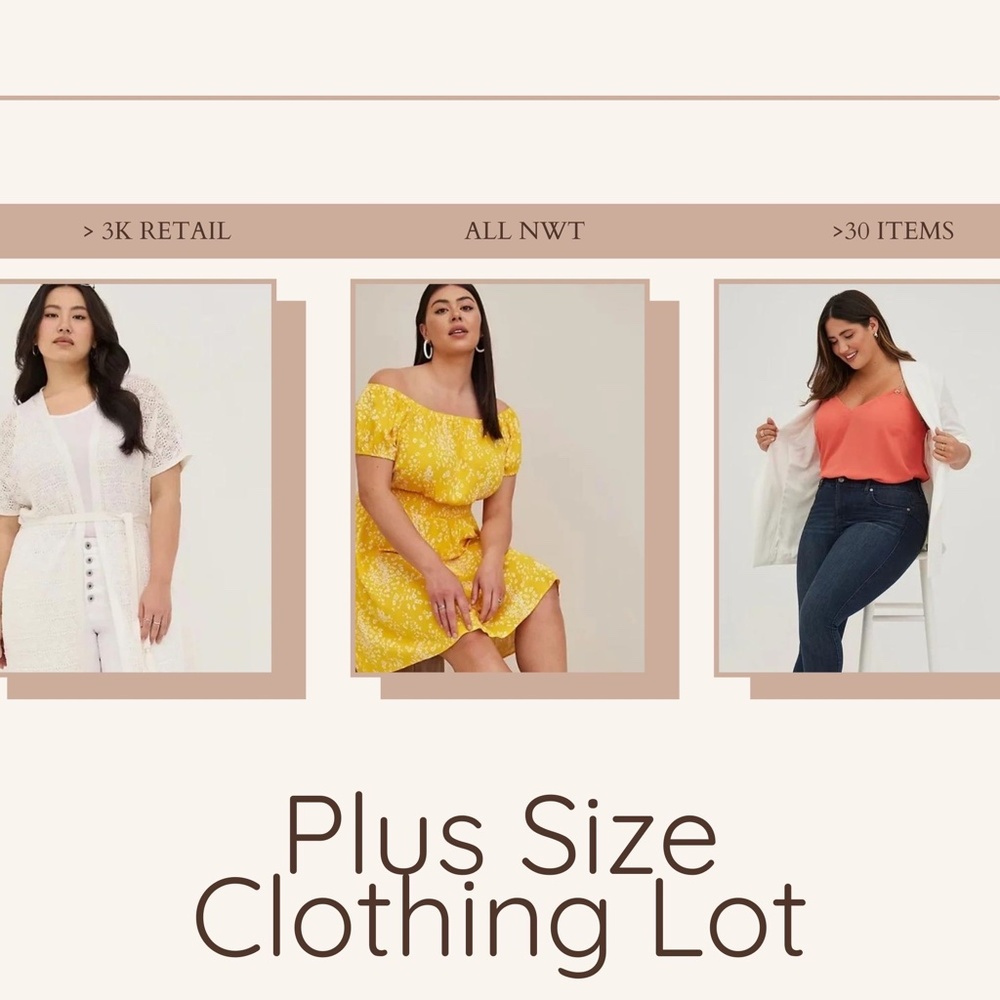 Women's Plus Size Brand Name Clothing Lot, NWT, >3K Retail